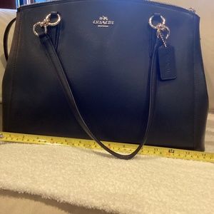 NWT Coach XL Christie Black Crossgrain Handbag
